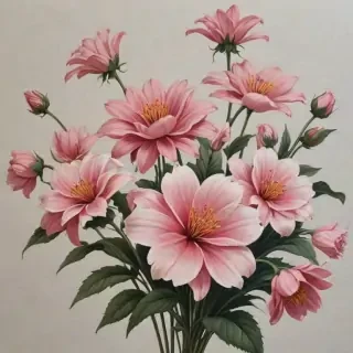 aesthetic flower painting