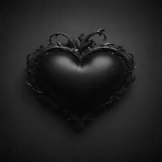 aesthetic black heart wallpaper