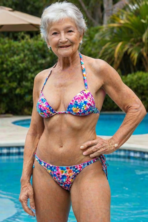 micro bikini granny