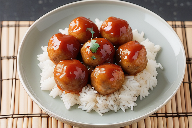 sweet and sour chicken meatballs