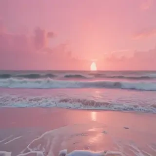 pink beach aesthetic