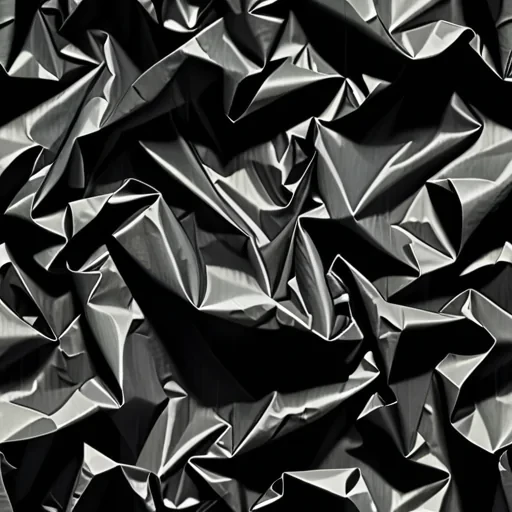 crinkled black paper