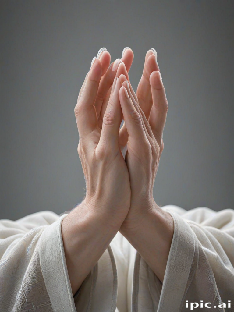 transparent prayer hands