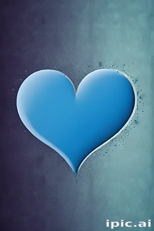 blue heart wallpaper