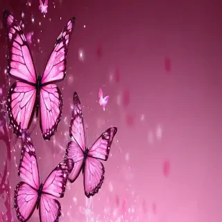 glitter pink butterfly wallpaper
