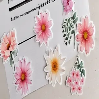 aesthetic flower stickers