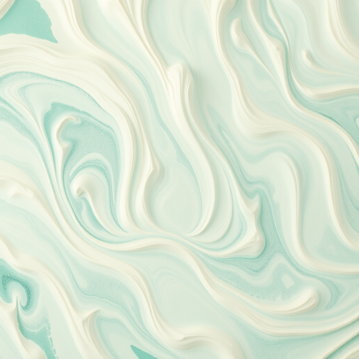Create a high-resolution abstract background with swirling soft mint and cream colors, capturing fine details and textures, shot with a DSLR camera at f/8, ISO 200, with a 50mm lens from a slight overhead angle to enhance depth and clarity.