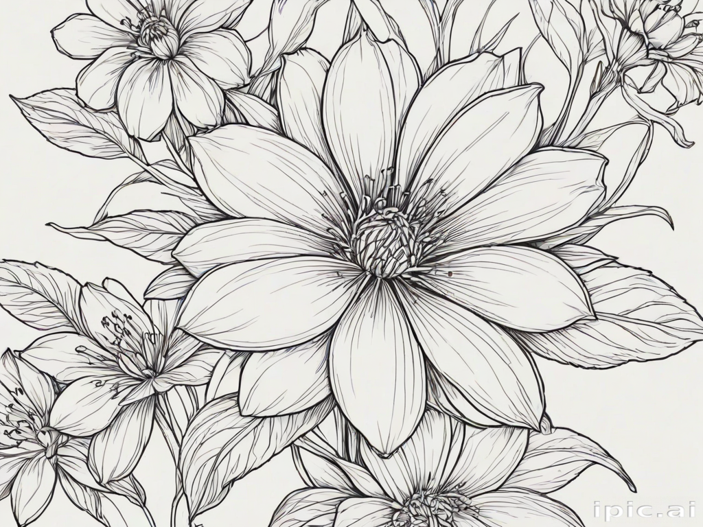 flower line art