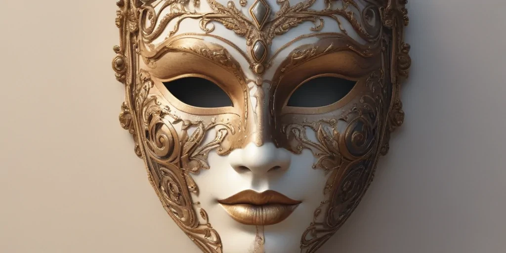 drawing of a mask