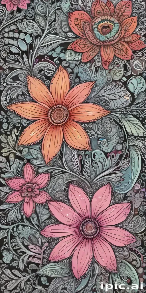 flower doodle art