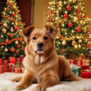 christmas wallpaper dog