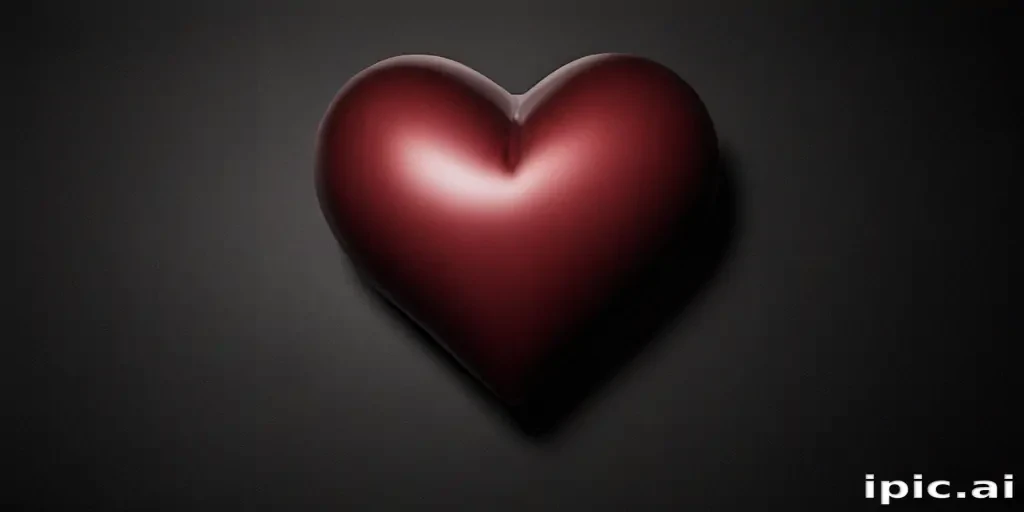 heart with black background