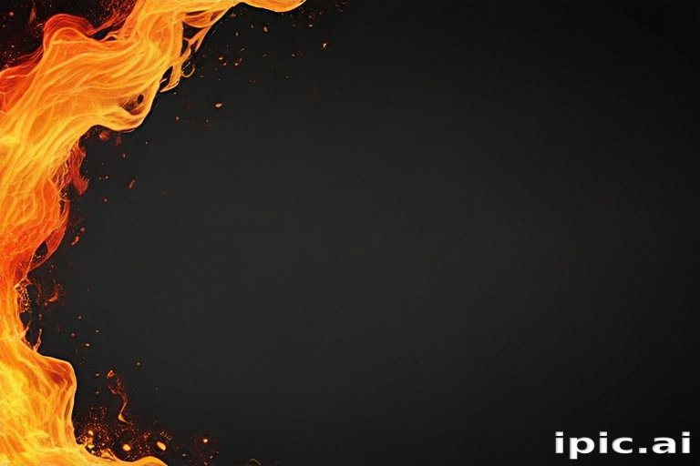Dynamic Flames Dancing Against a Dark Background for Dramatic Effect