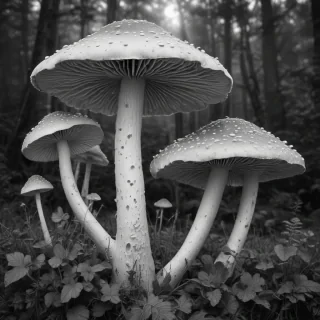 mushroom clip art black and white