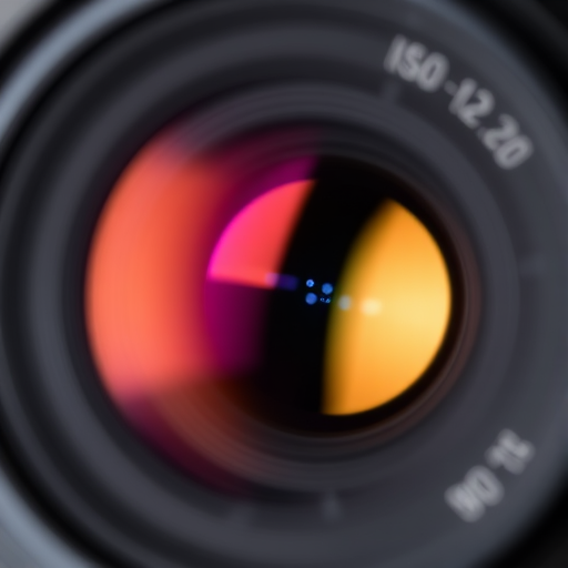 Macro photography of a 7Artisans 60mm f/2.8 lens with a shallow depth of field, shot at f/2.8, 1/125s, ISO 100, using a DSLR camera with a close-up view to highlight the intricate details of the lens structure.