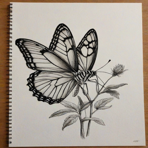 drawing pic of butterfly