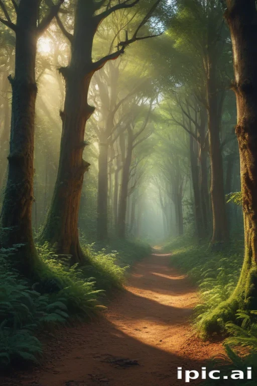 beautiful magical forest background