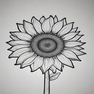 sunflower outline