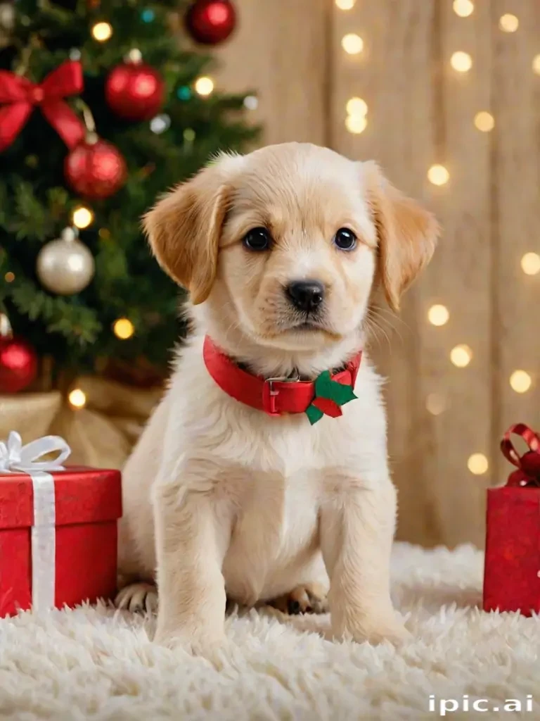 puppy christmas dog wallpaper