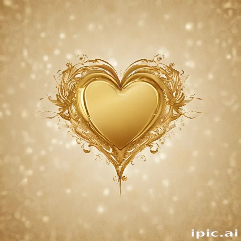 gold heart wallpaper