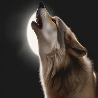wolf howling png