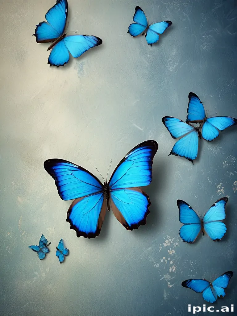 blue butterfly background