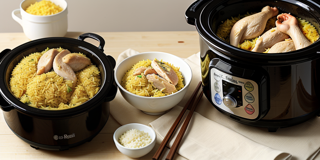 slow cooker yellow rice and chicken