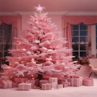pink christmas aesthetic wallpaper