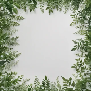 white and greenery background