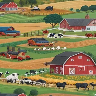 background of a farm