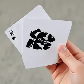 holding card