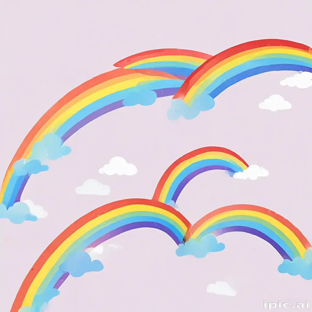 transparent background rainbow clipart
