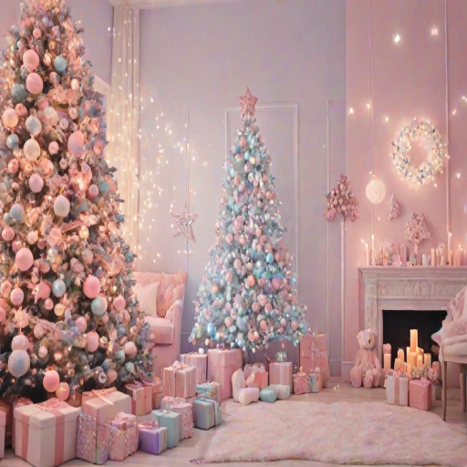 pastel aesthetic christmas wallpaper
