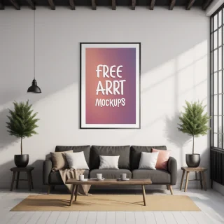 free wall art mockups