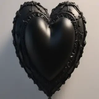 black heart aesthetic