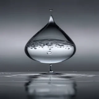 transparent water drop