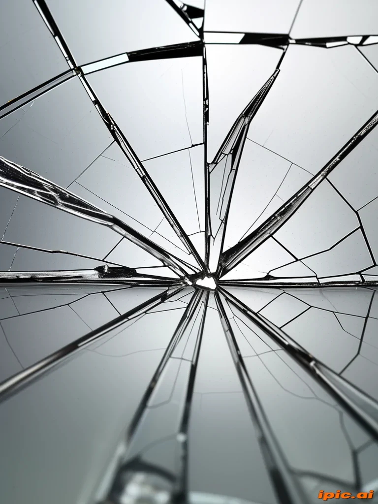 cracked glass transparent
