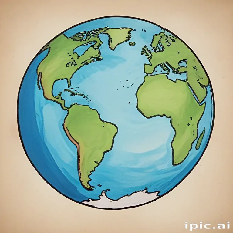 earth cartoon drawing