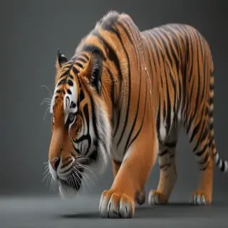 transparent tiger