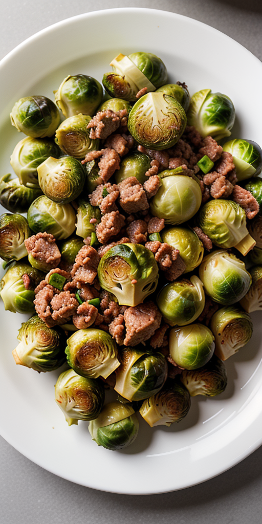 ground beef and brussel sprouts