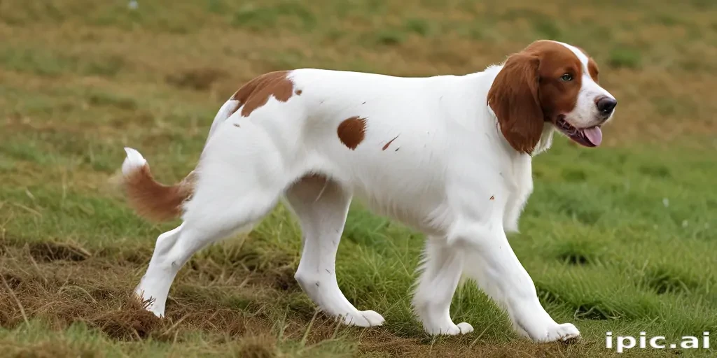 irish red and white setter