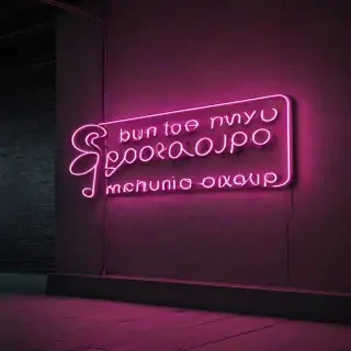 neon sign mockup