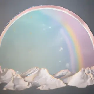 pastel coloured rainbow