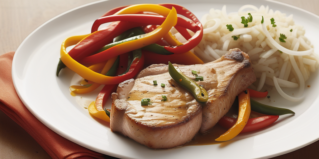 pork chops with peppers and onions