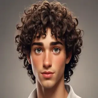 popular male cartoon characters with curly hair