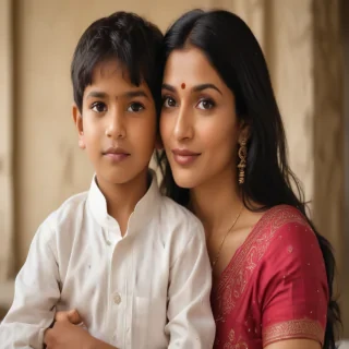 indian mom and son