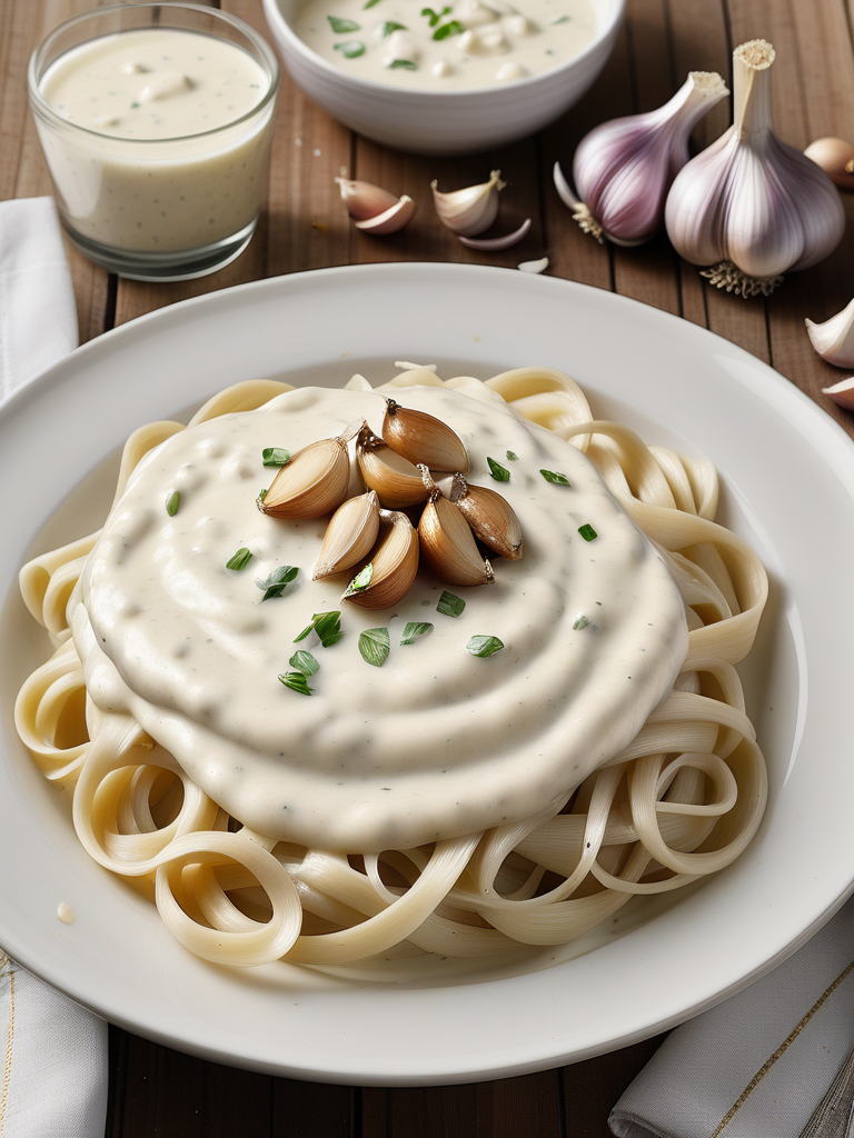 alfredo sauce with roasted garlic