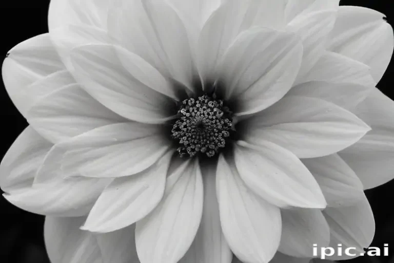 black and white flower