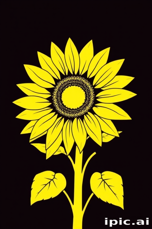 sunflower outline
