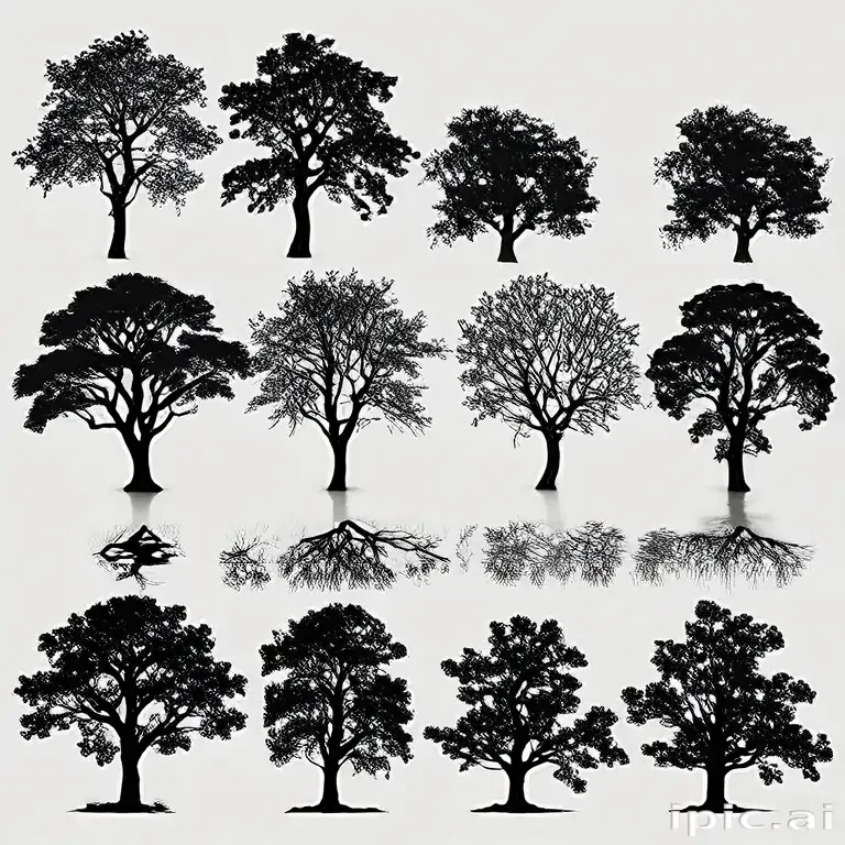 trees silhouette png